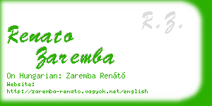 renato zaremba business card